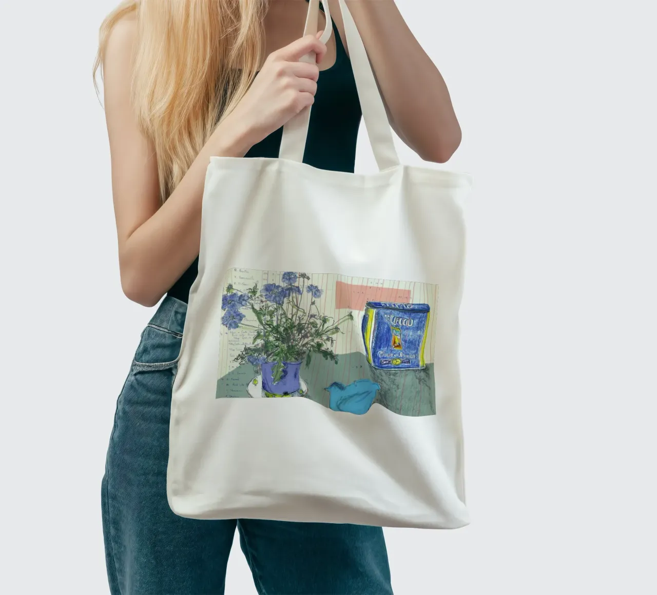 Scabious, Bird And Tin borsa in juta da Stars Above Us