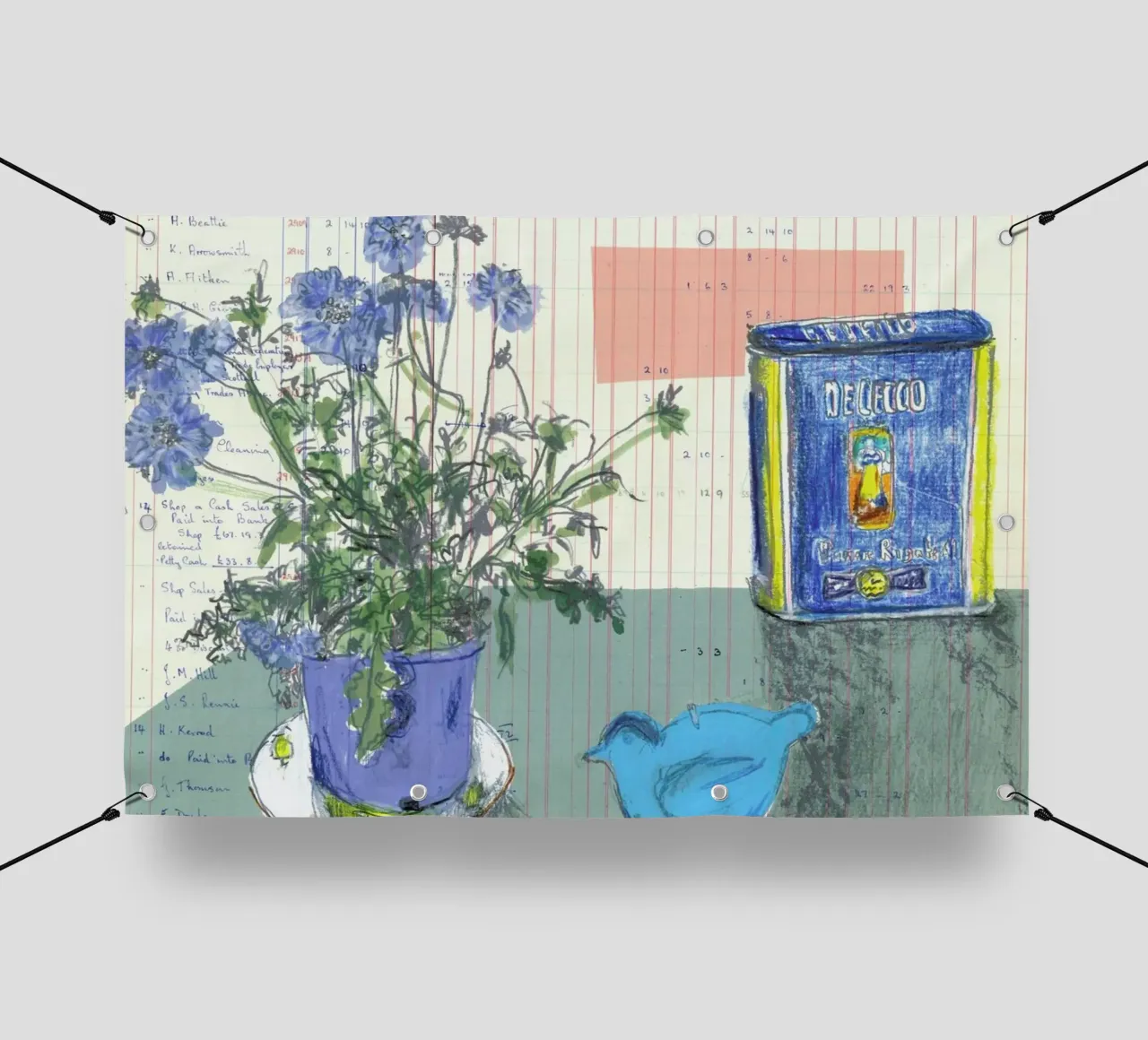 Scabious, Bird And Tin telo in pvc da Stars Above Us