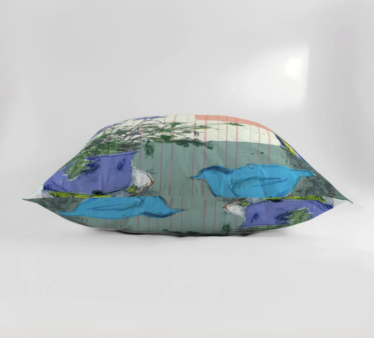 Scabious, Bird And Tin cuscino da Stars Above Us