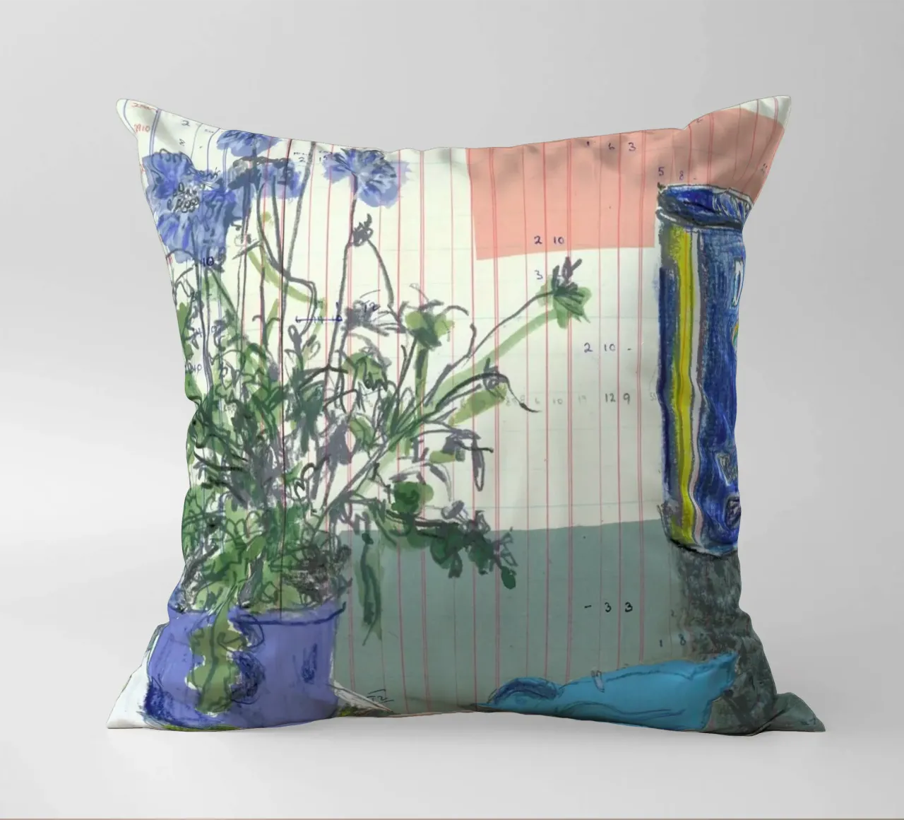 Scabious, Bird And Tin cuscino da Stars Above Us