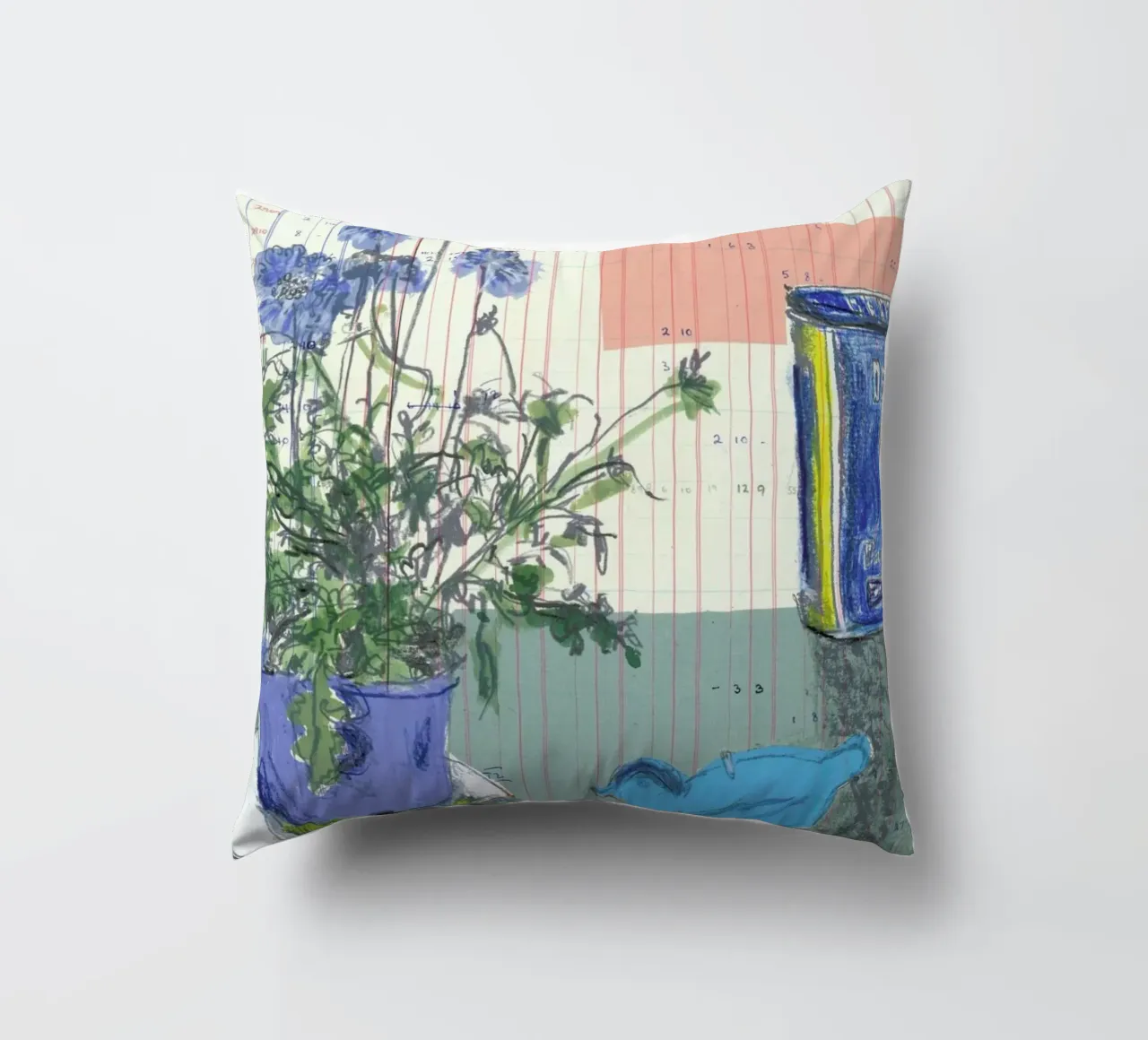 Scabious, Bird And Tin cuscino da Stars Above Us