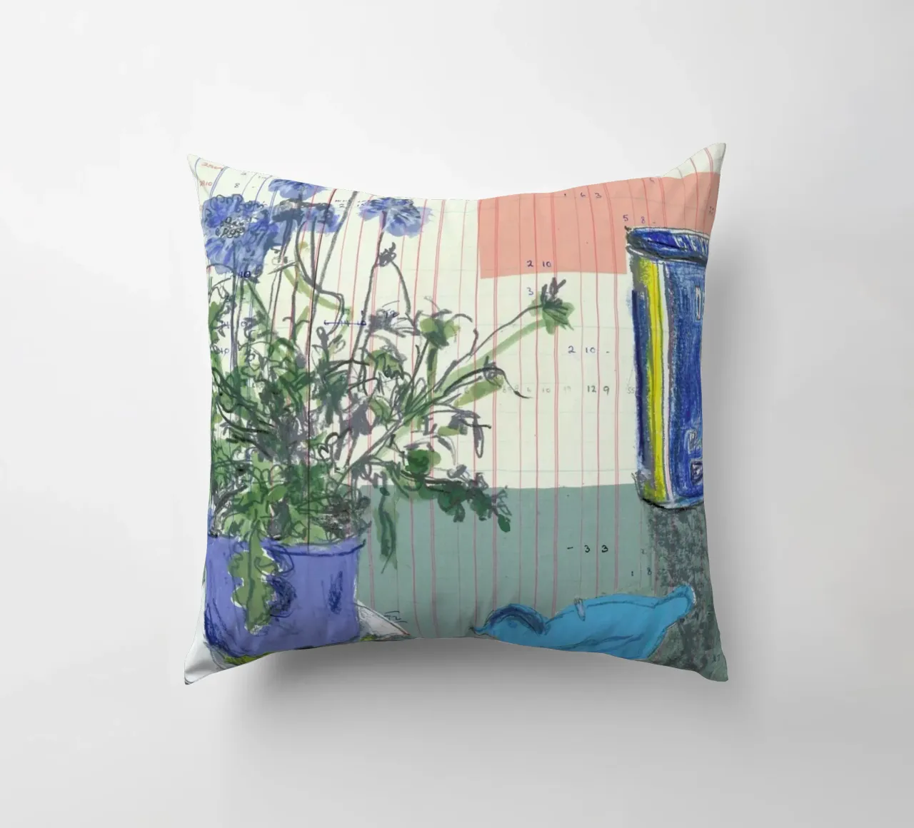 Scabious, Bird And Tin cuscino da Stars Above Us