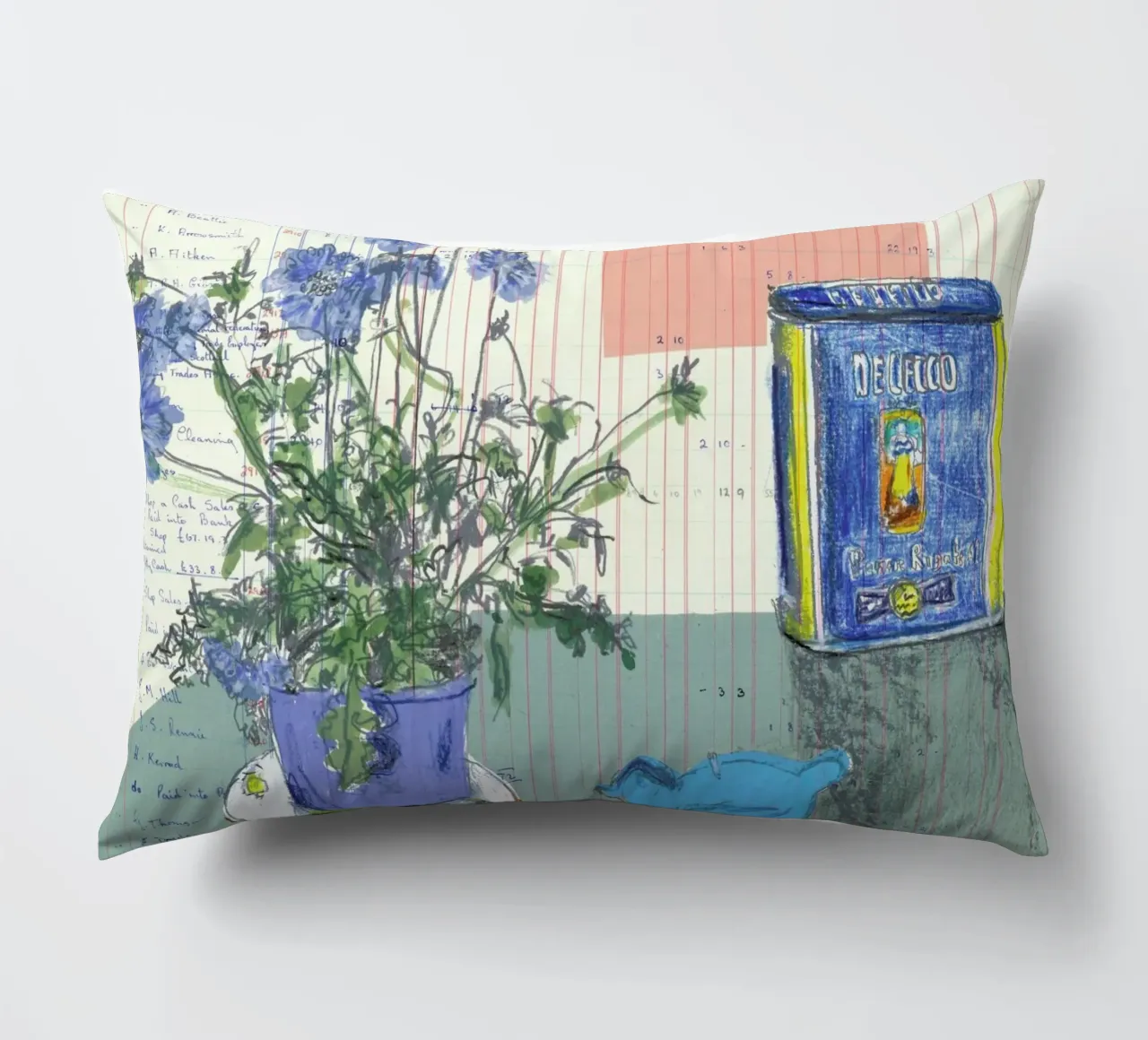 Scabious, Bird And Tin cuscino da Stars Above Us