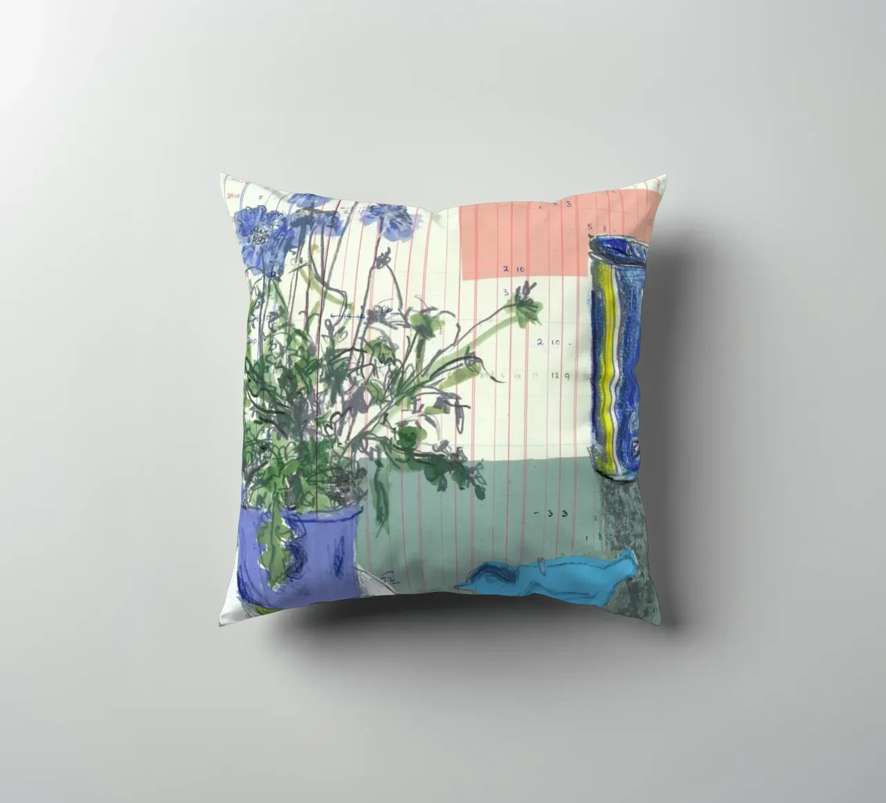 Scabious, Bird And Tin cuscino da Stars Above Us