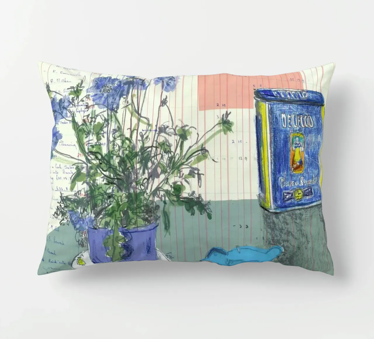 Scabious, Bird And Tin cuscino da Stars Above Us