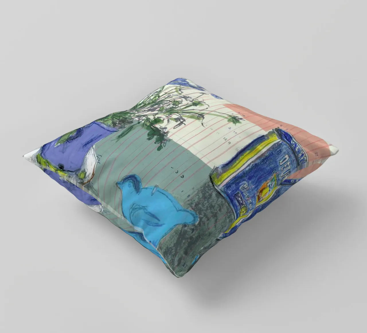 Scabious, Bird And Tin cuscino da Stars Above Us