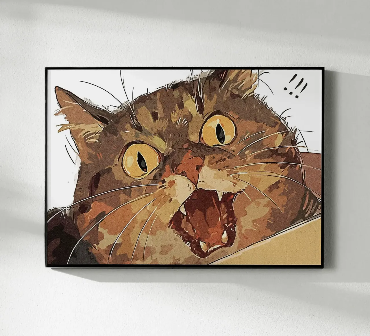 Gatto scioccato plexiglass da James Isaac Jackson