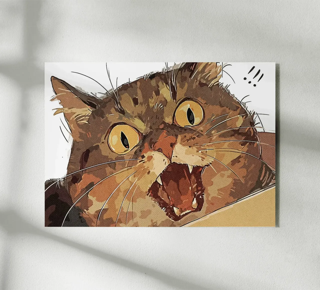 Gatto scioccato plexiglass da James Isaac Jackson