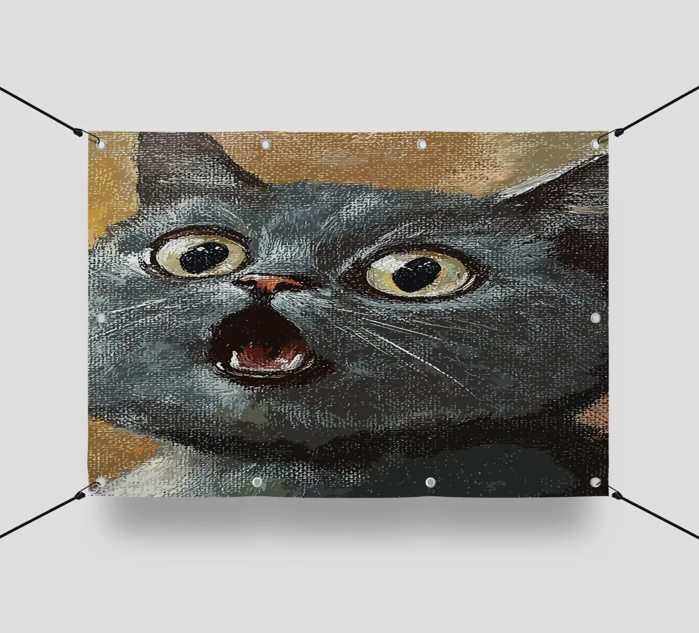 Chat d'expression bâche pvc de James Isaac Jackson
