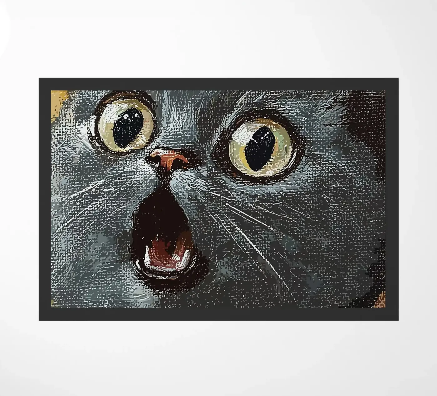 Expression Cat doormat by James Isaac Jackson