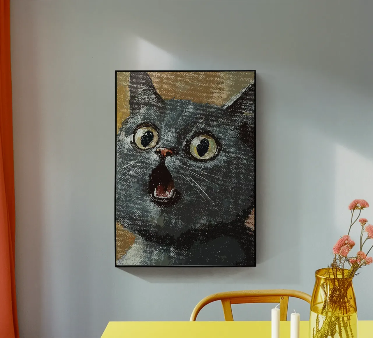 Gatto d'espressione plexiglass da James Isaac Jackson