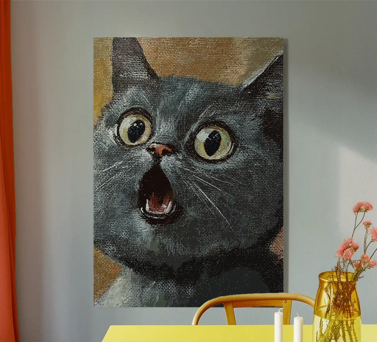 Gatto d'espressione plexiglass da James Isaac Jackson