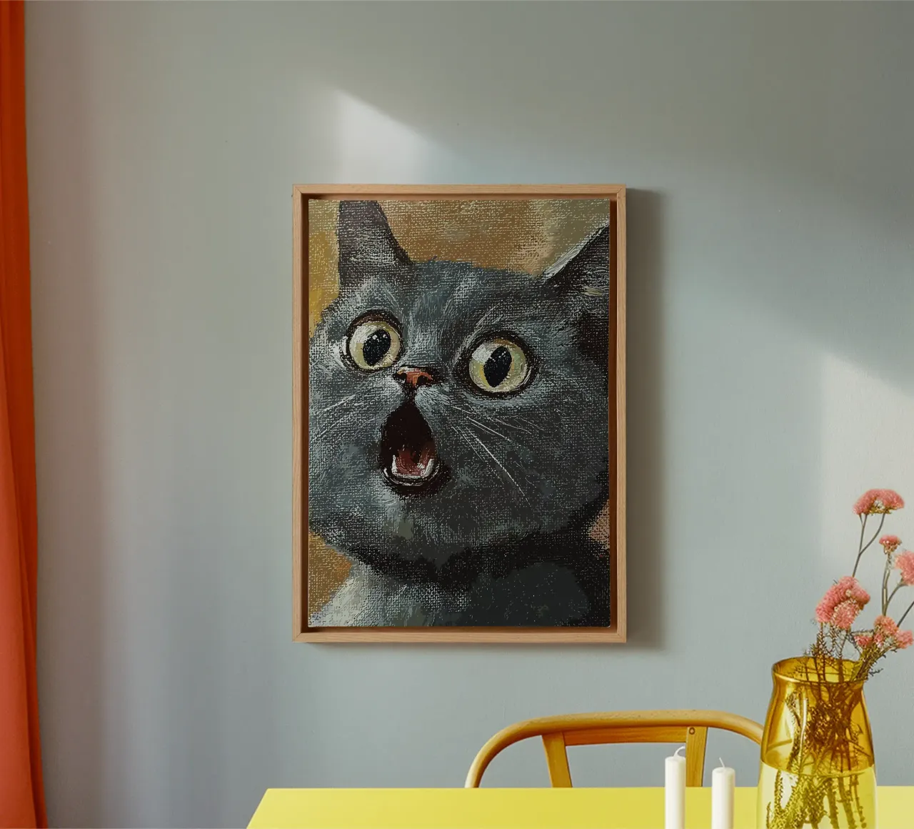 Gatto d'espressione tela da James Isaac Jackson