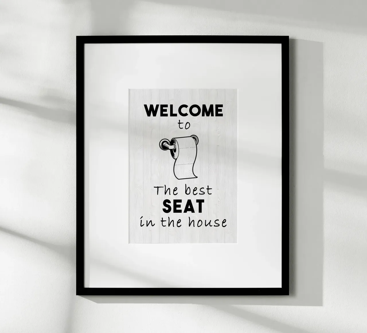 wc wc-papier tekst humor poster van James Isaac Jackson