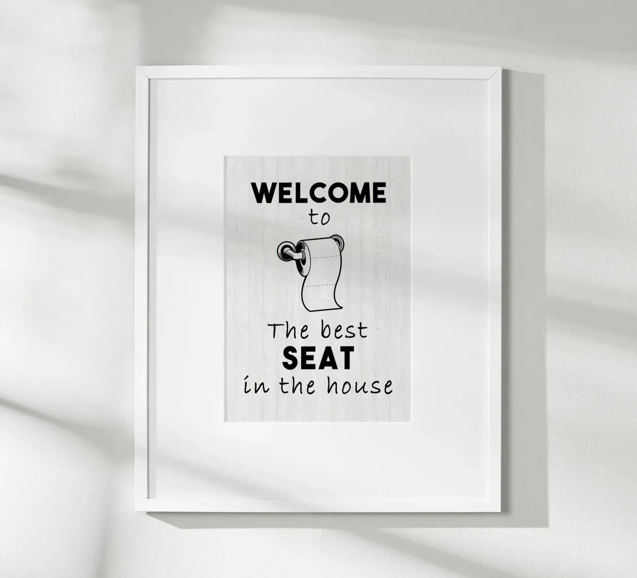 wc wc-papier tekst humor poster van James Isaac Jackson