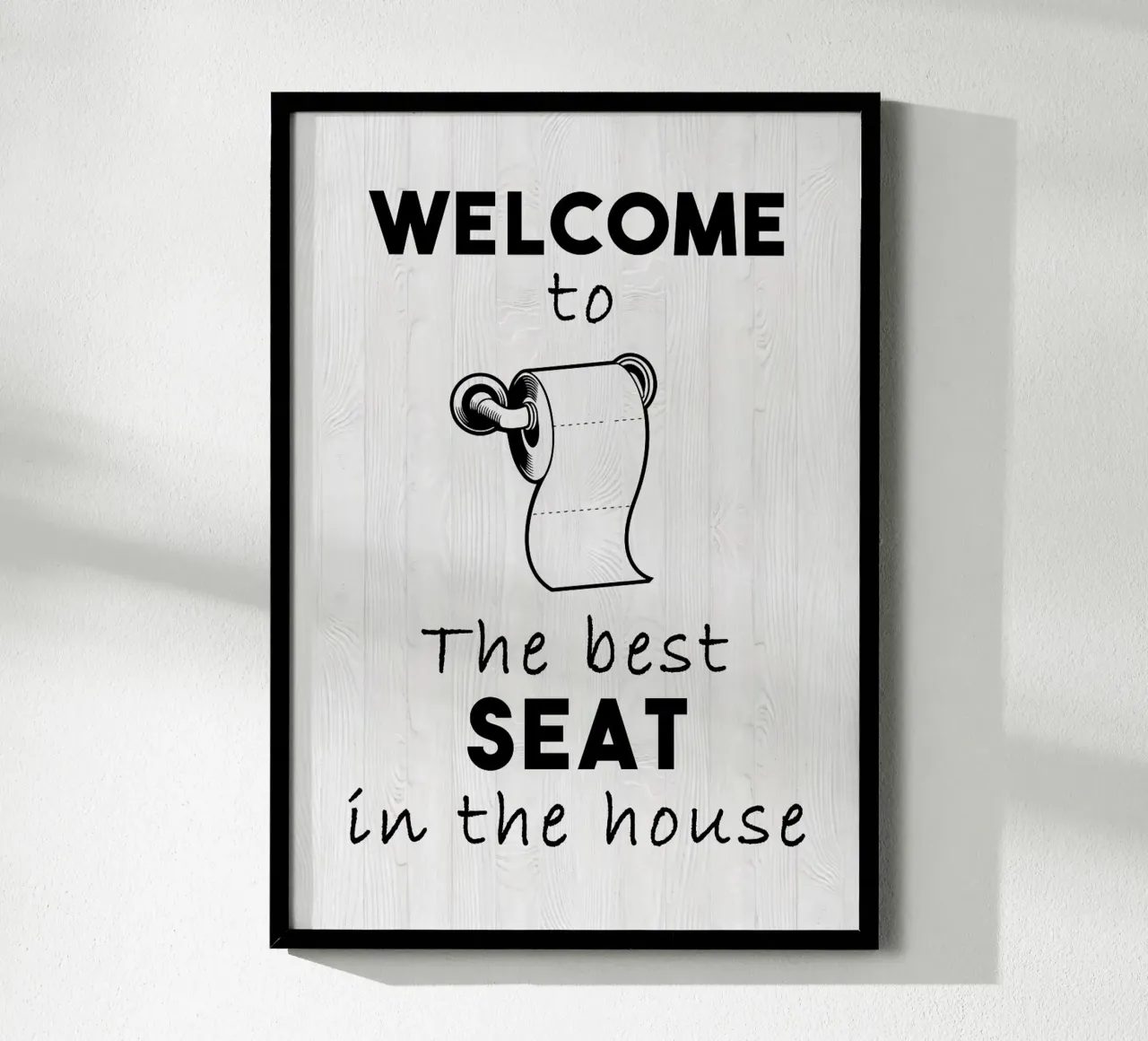 wc wc-papier tekst humor poster van James Isaac Jackson