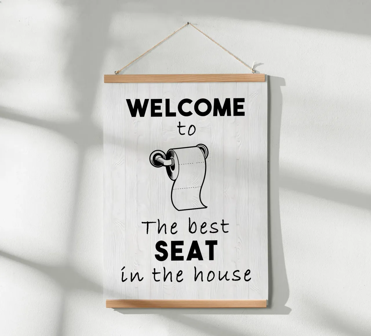 wc wc-papier tekst humor poster van James Isaac Jackson