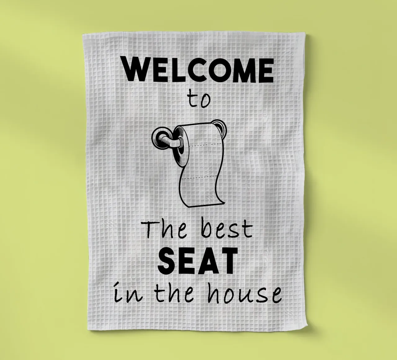 wc wc-papier tekst humor theedoek van James Isaac Jackson