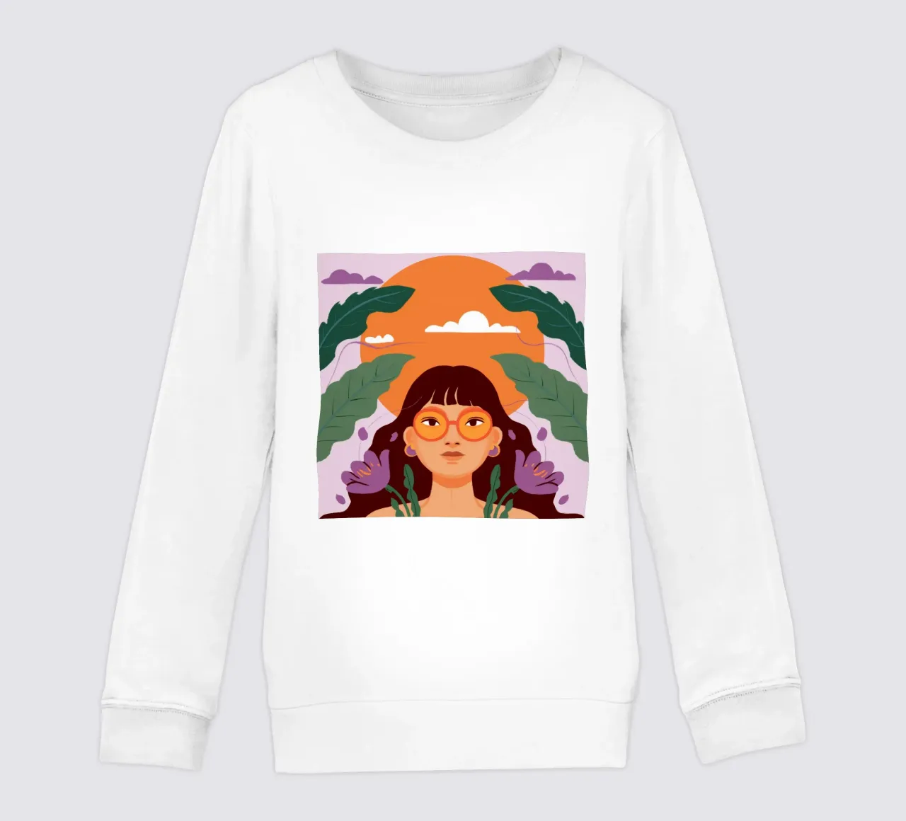 Atardecer en la selva sudadera para niño de Ivory Frame