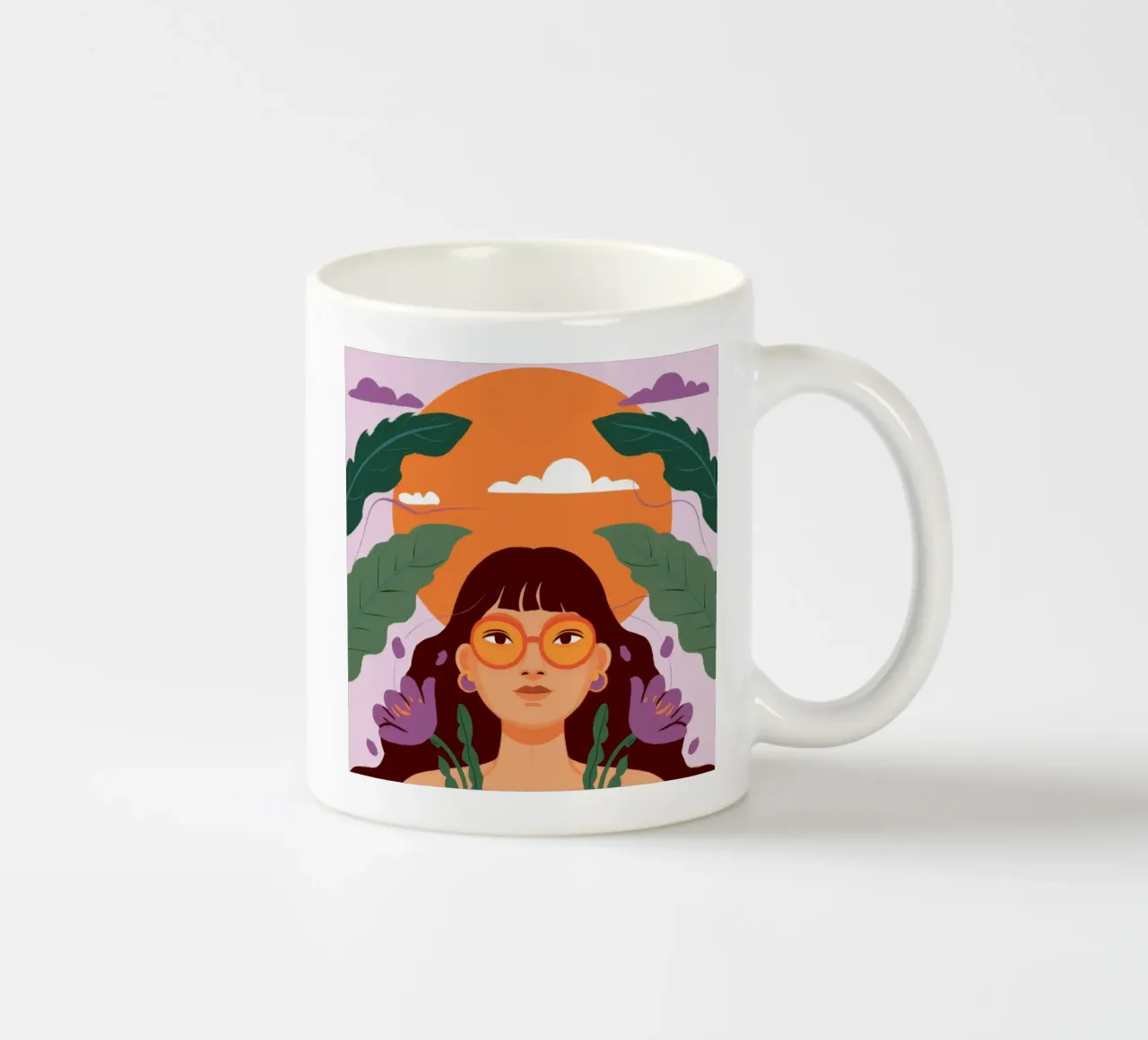 Rêverie della giungla al tramonto tazza in ceramica da Ivory Frame