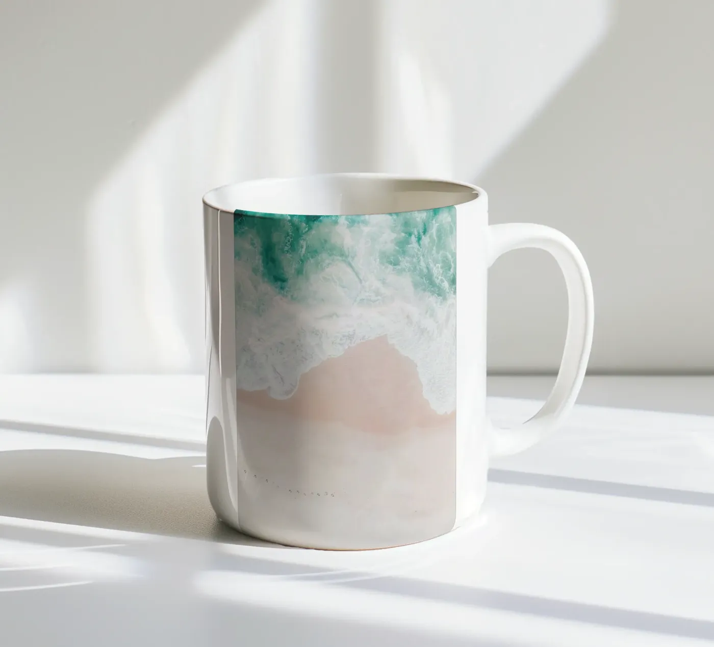 Ocean Mint ceramic mug by Ingrid Beddoes