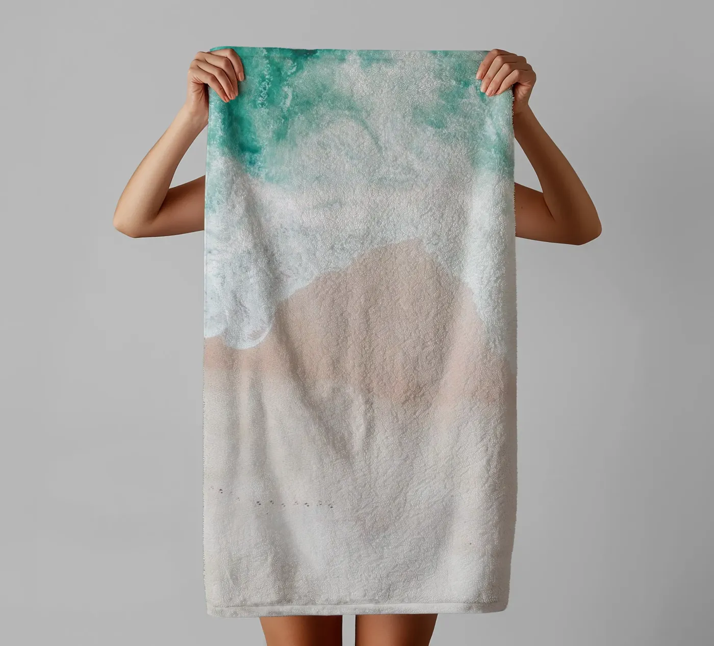 Ocean Mint towel by Ingrid Beddoes
