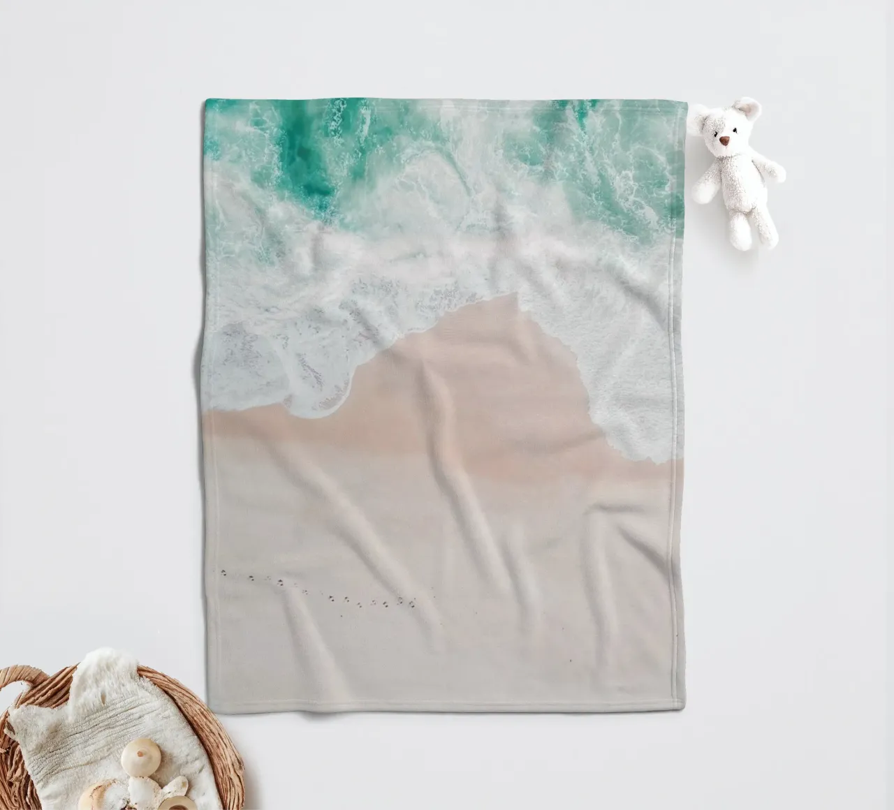 Ocean Mint Fleecedecke von Ingrid Beddoes