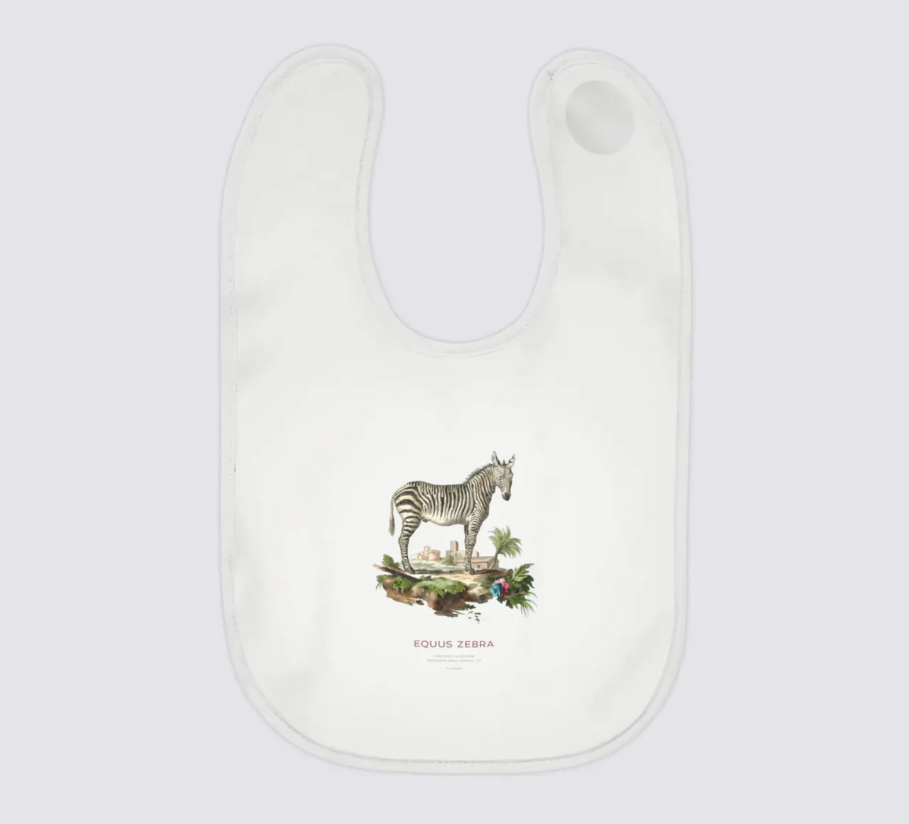 Incisione retro Mountain Zebra bavaglino da Vintagrafica