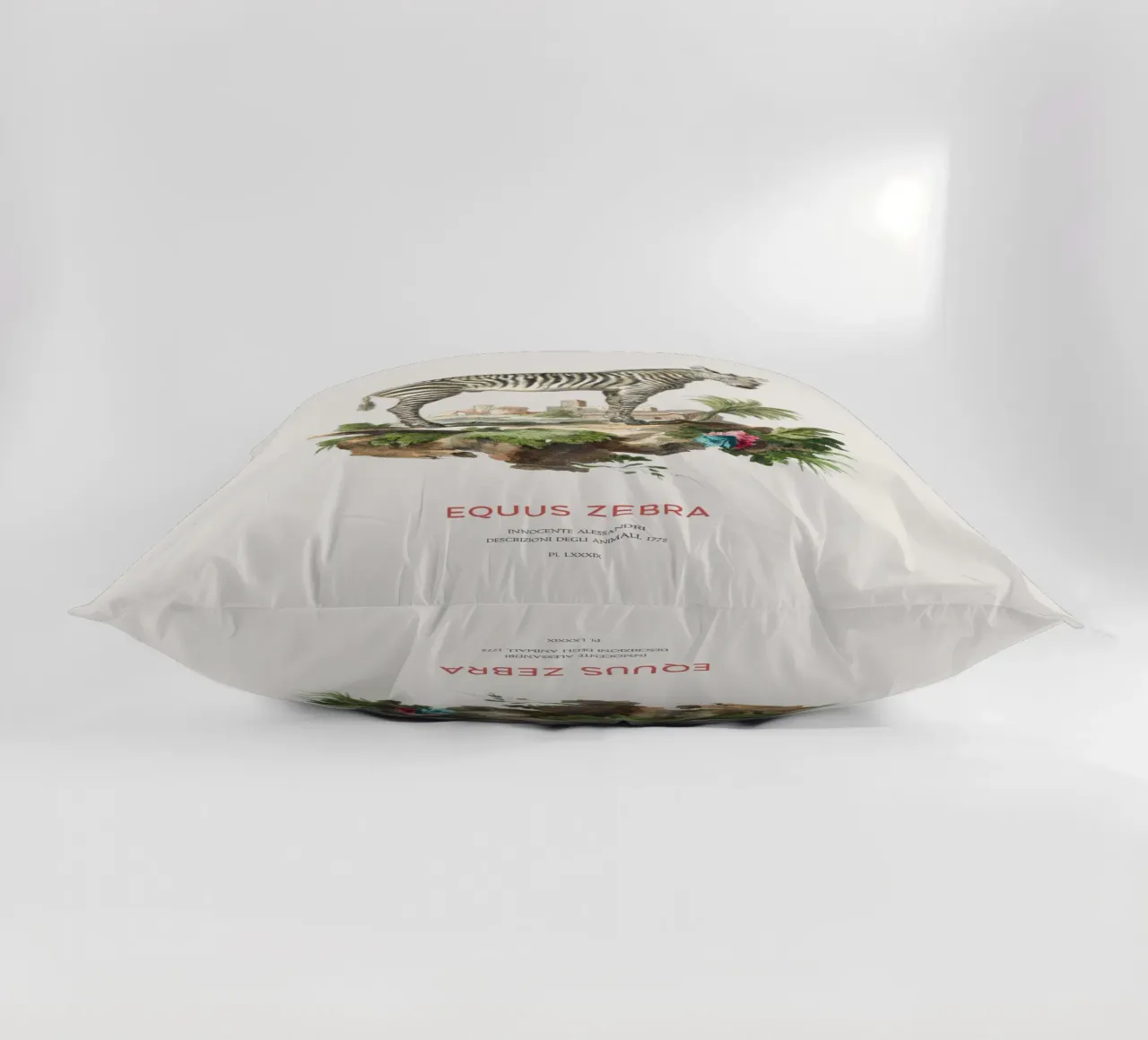 Incisione retro Mountain Zebra cuscino da Vintagrafica