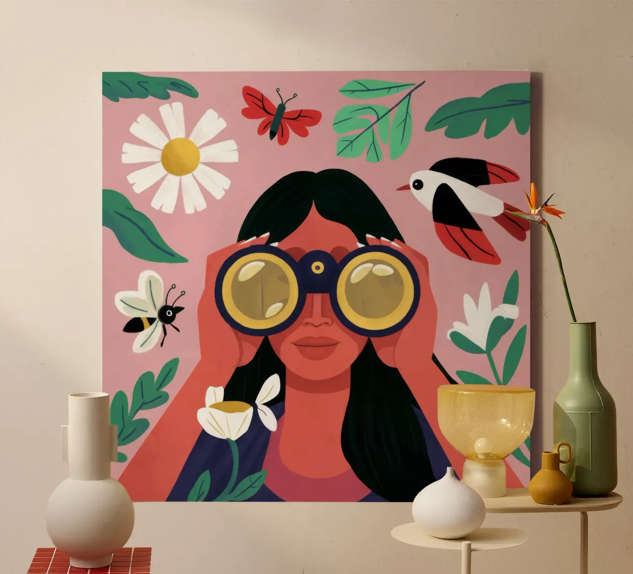 Nature's Gentle Whisper canvas with Floater frame by Ivory Frame