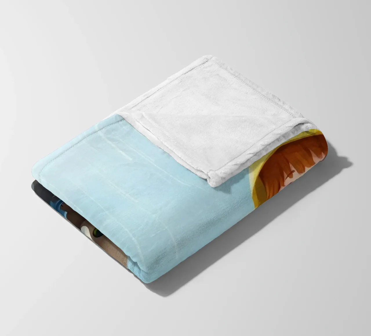 Bambini che giocano con i cuccioli sotto la pioggia coperta in pile da DesignDoodle
