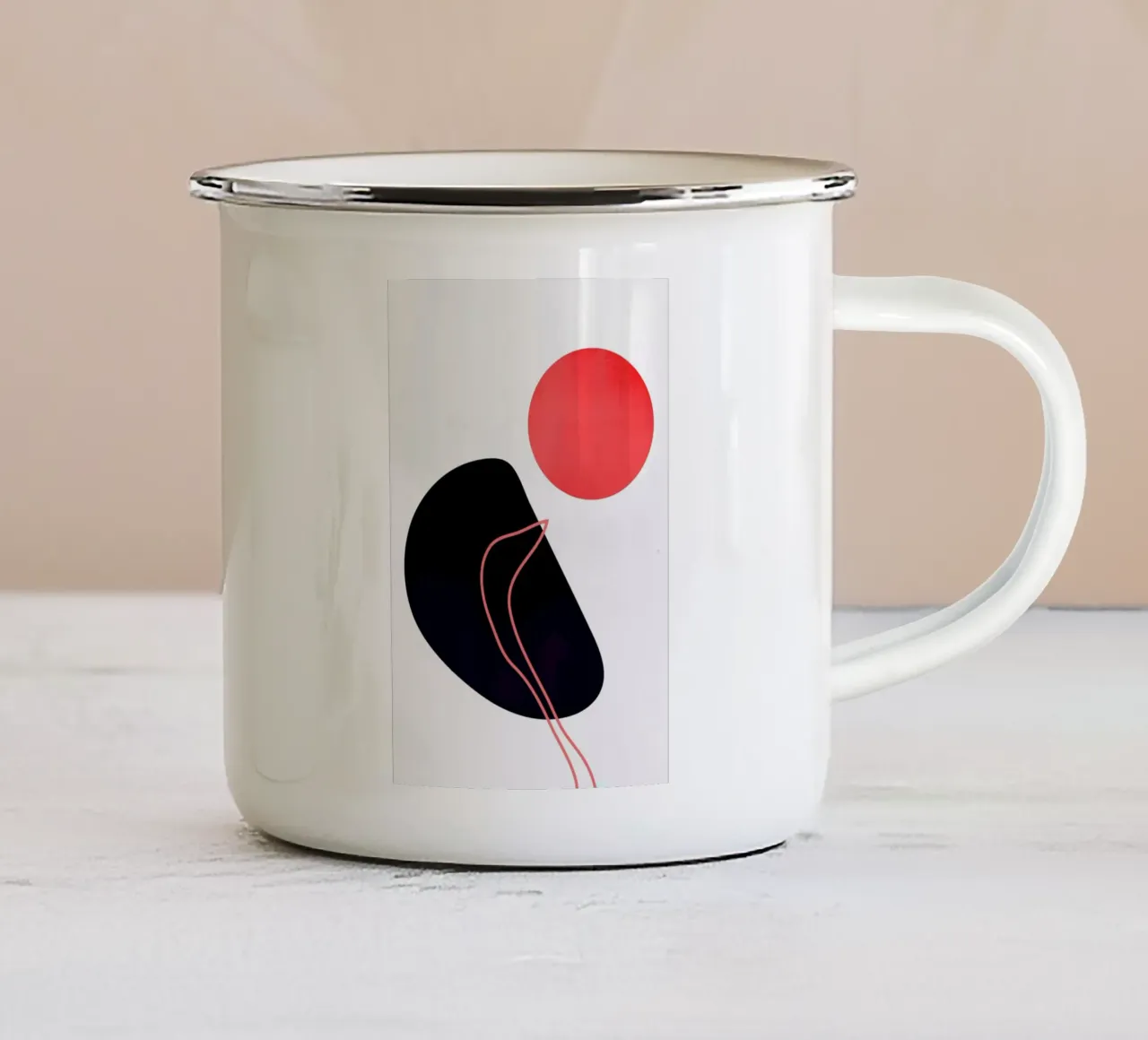 Abstracta No.7 taza de esmalte de Kubistika