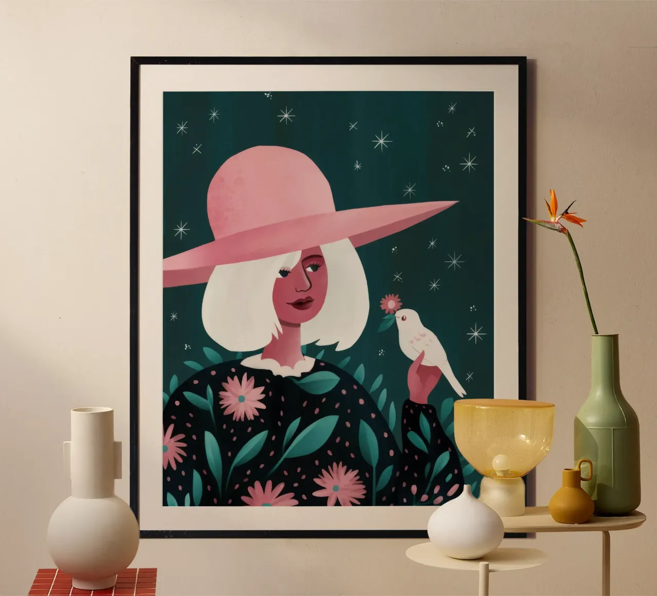 Serenata di uccelli stravaganti poster da Ivory Frame