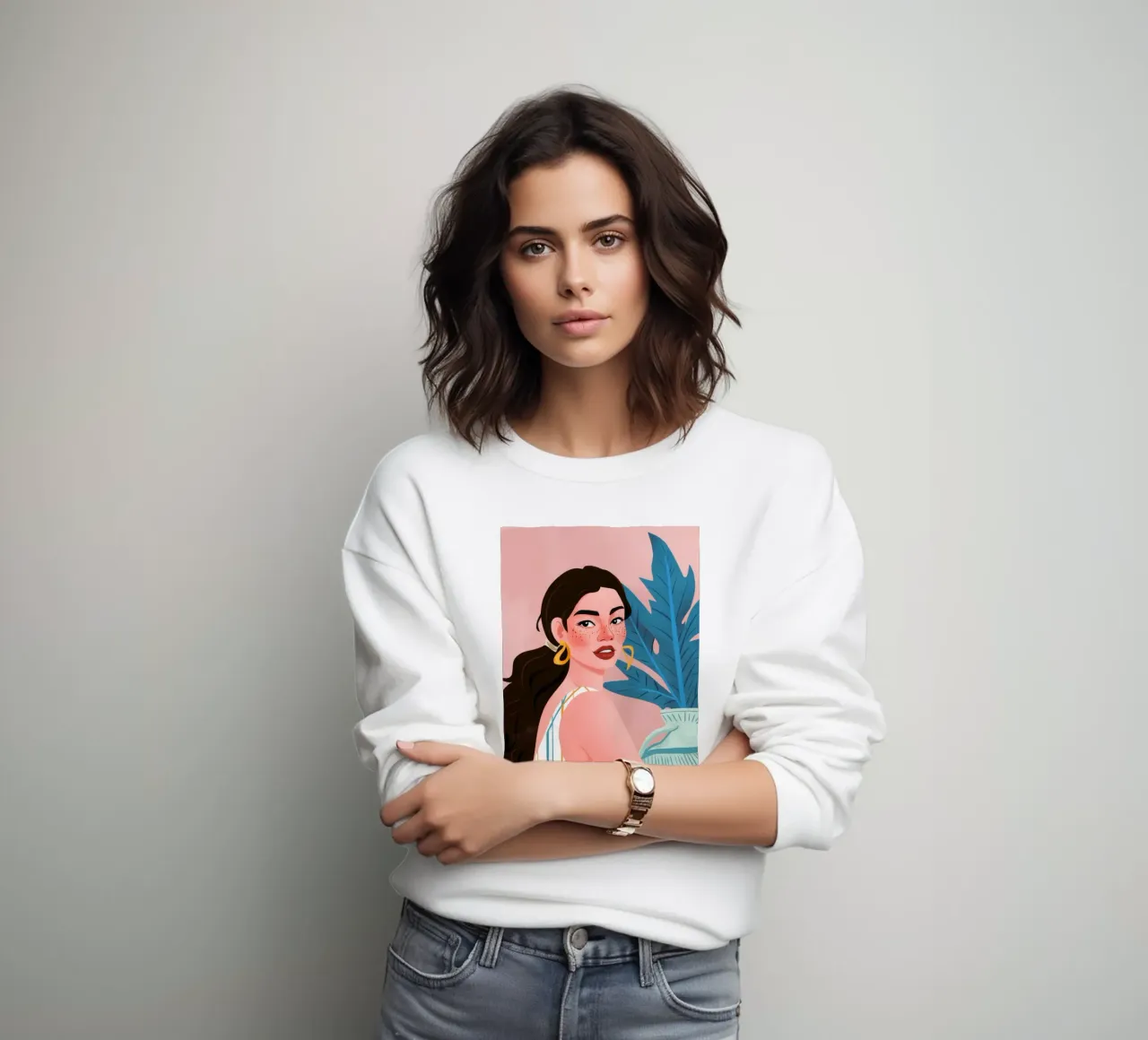 Pastell Garten Gelassenheit Sweatshirt von Ivory Frame