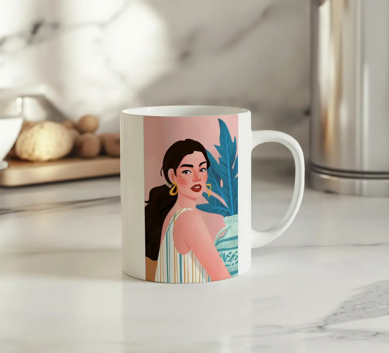 Pastel Garden Serenity ceramic mug by Ivory Frame