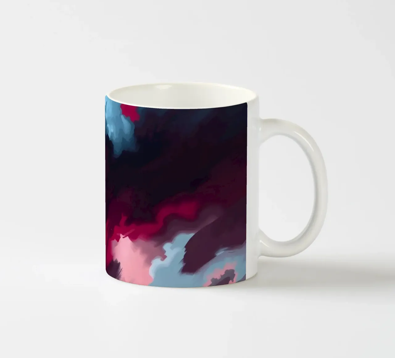storm clouds swirl overhead at dusk creating a dramatic art ceramic mug by DesignDoodle