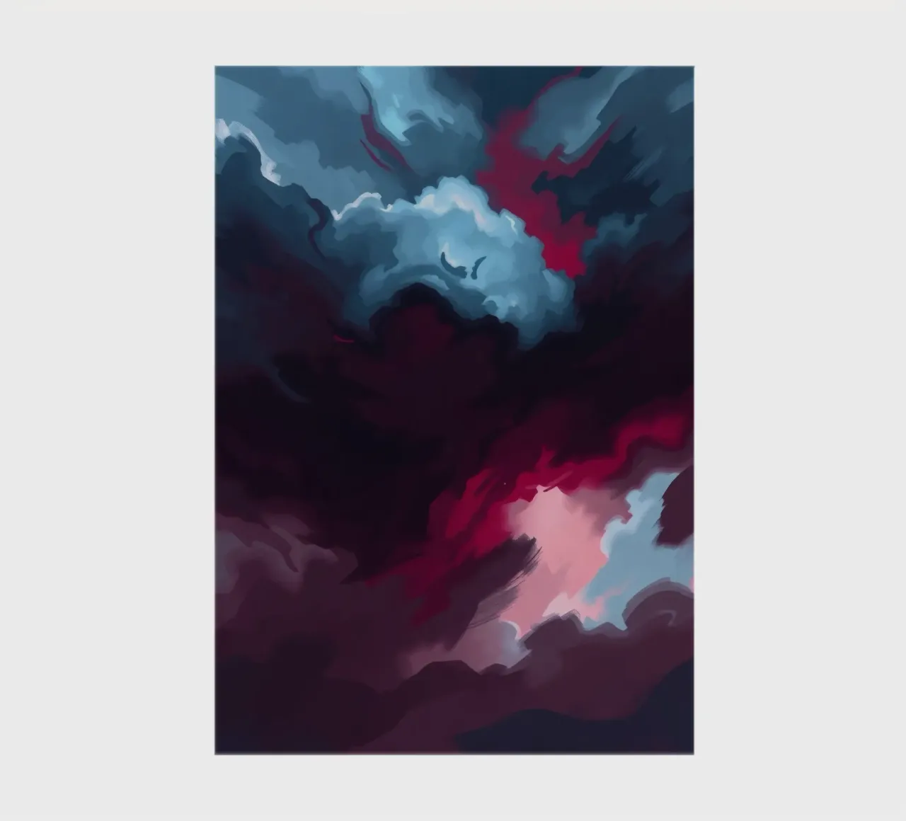 les nuages d'orage tourbillonnent au-dessus de nos têtes au crépuscule, créant un art dramatique carnet de notes de DesignDoodle
