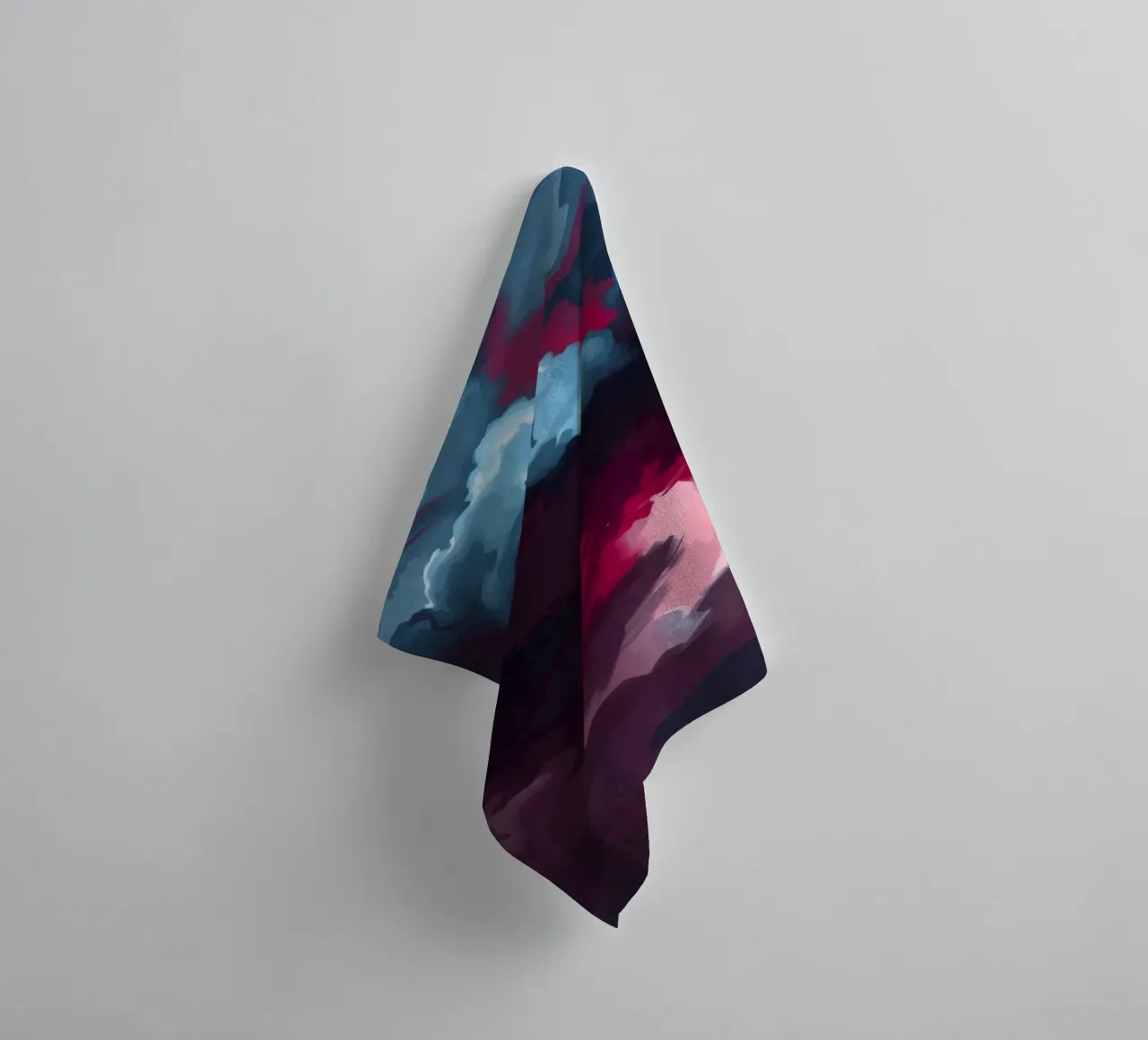 storm clouds swirl overhead at dusk creating a dramatic art towel by DesignDoodle