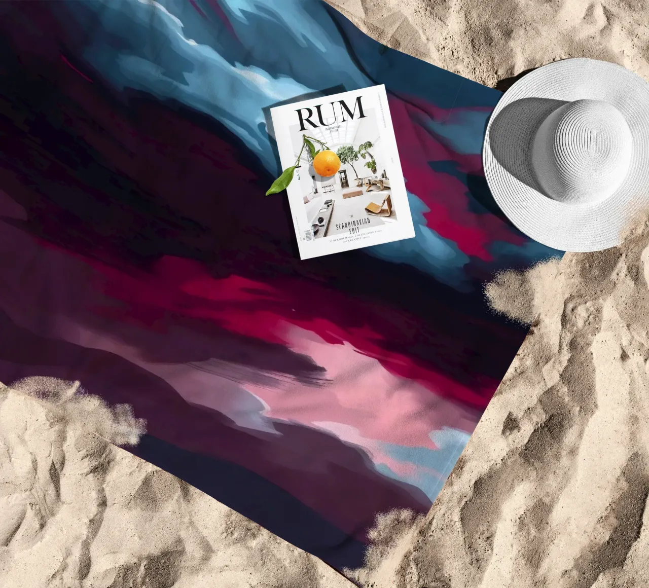 storm clouds swirl overhead at dusk creating a dramatic art beach towel by DesignDoodle