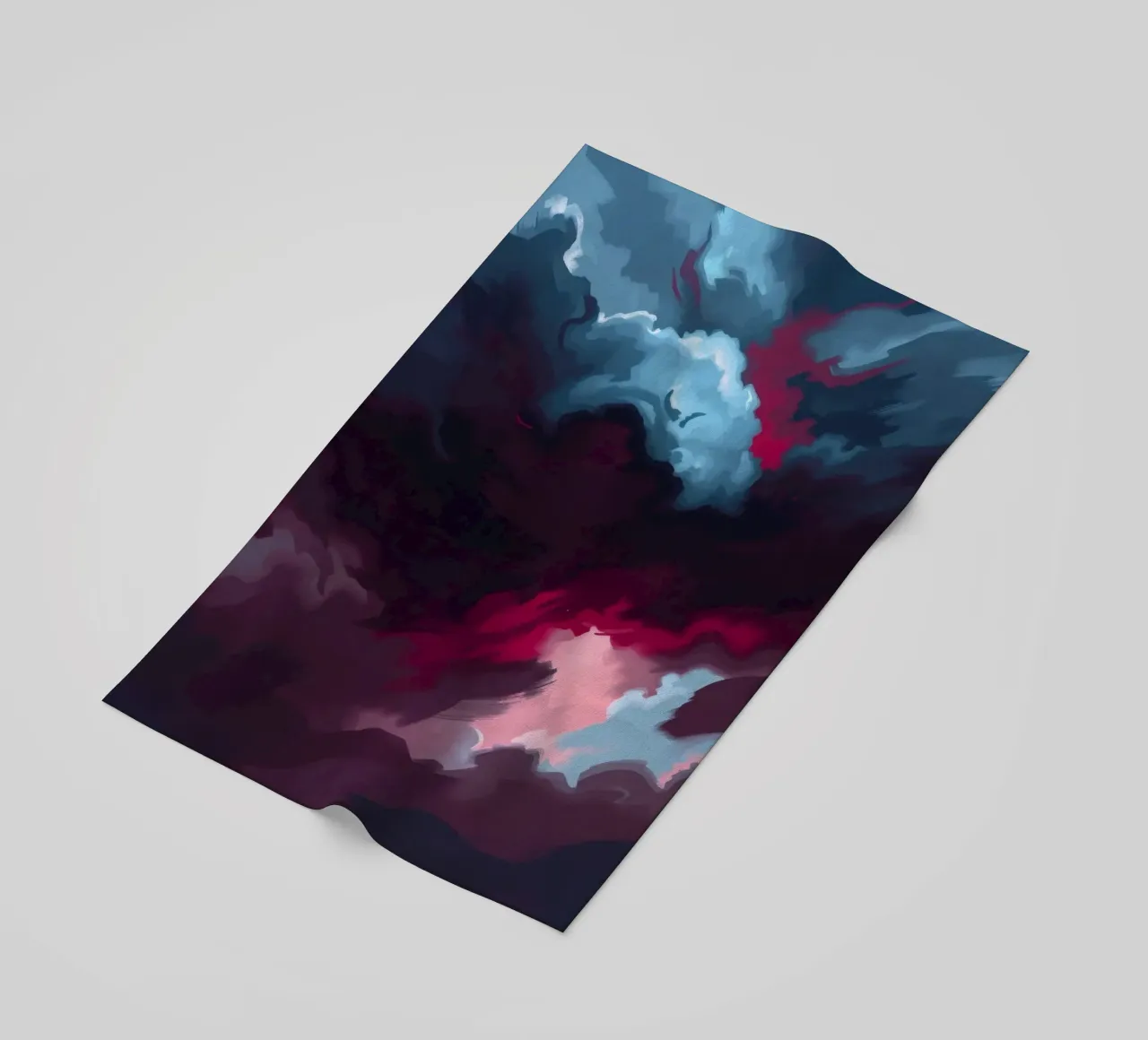 storm clouds swirl overhead at dusk creating a dramatic art beach towel by DesignDoodle