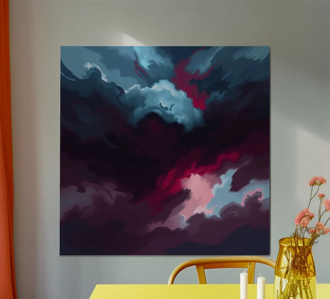 storm clouds swirl overhead at dusk creating a dramatic art hahnemühle by DesignDoodle
