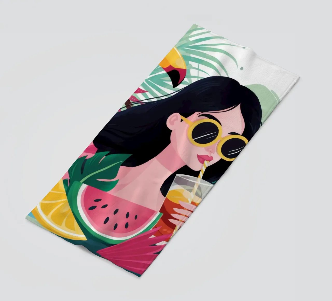 Paradiso tropicale beatitudine telo mare da Ivory Frame