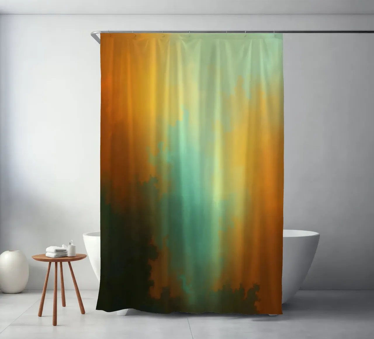 clouds illuminated by the setting sun create a stunning art shower curtain by DesignDoodle