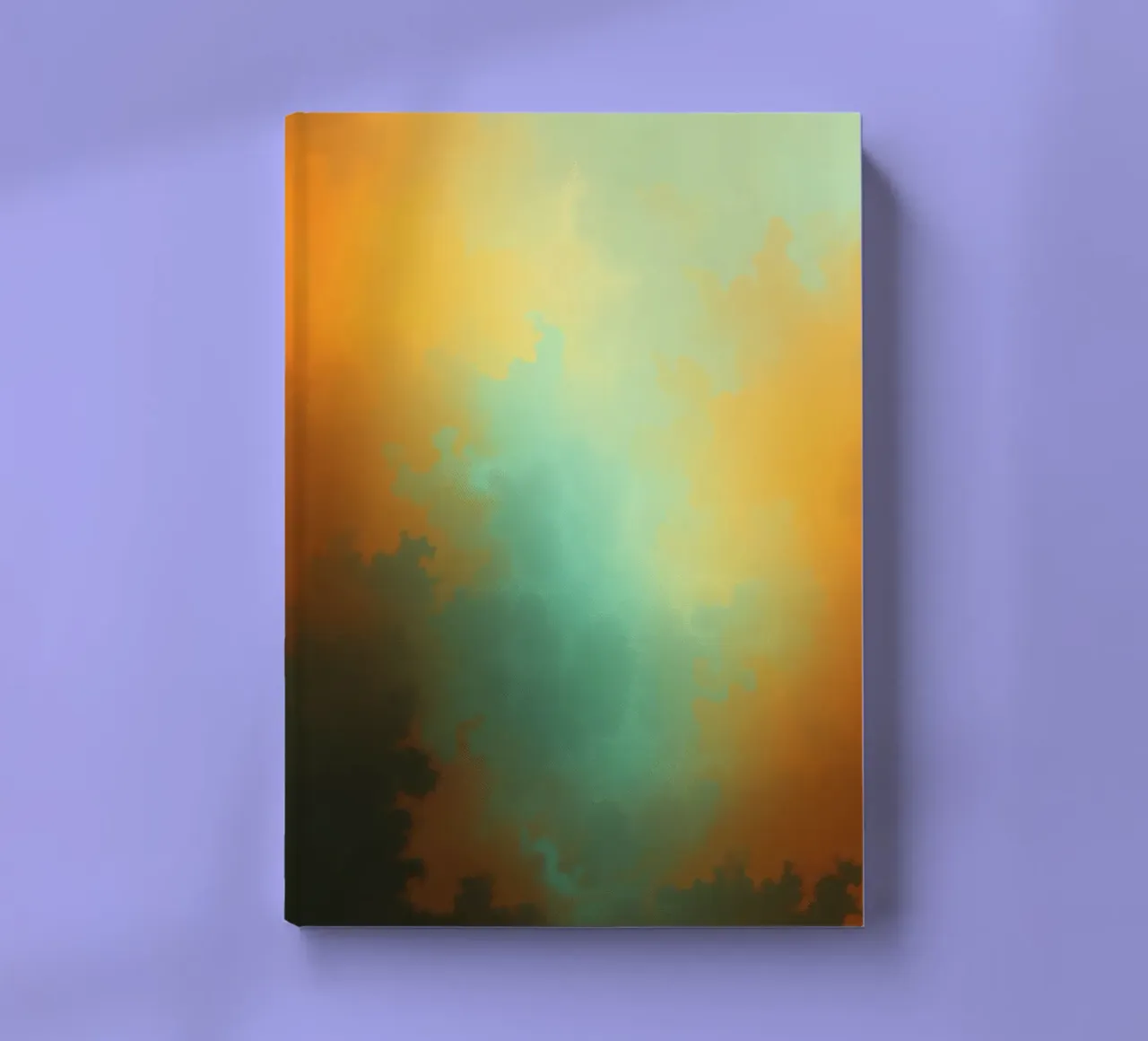 Les nuages illuminés par le soleil couchant créent un art époustouflant. carnet de notes de DesignDoodle
