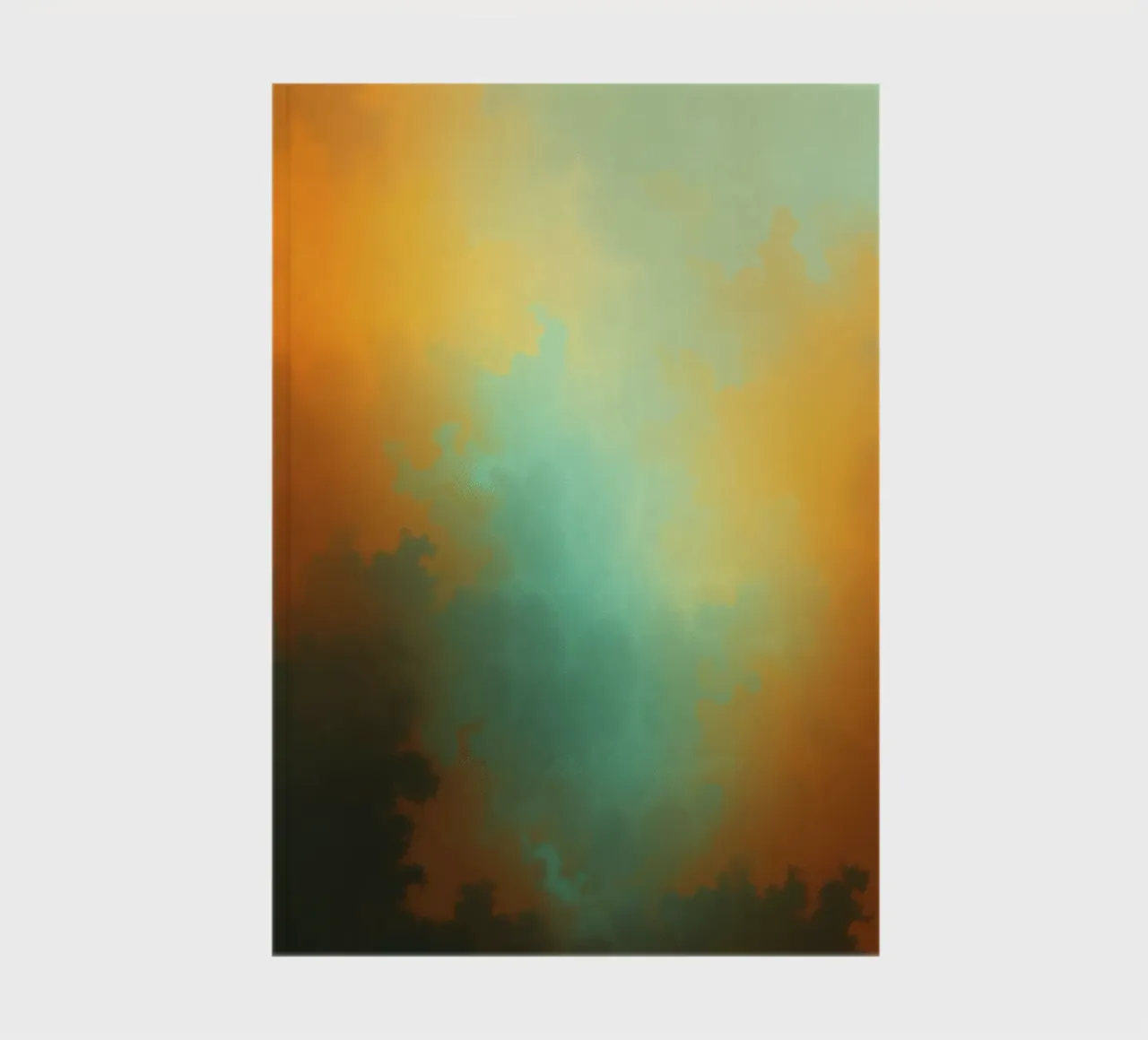 Les nuages illuminés par le soleil couchant créent un art époustouflant. carnet de notes de DesignDoodle