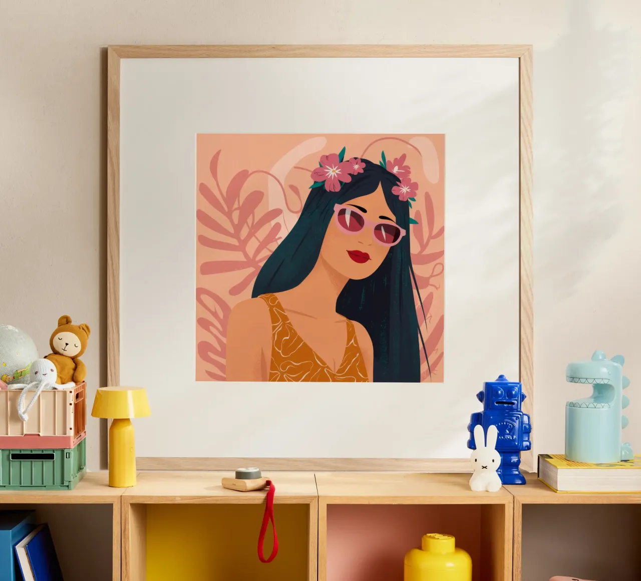 Eleganza floreale fantasy poster con telaio in alluminio da Ivory Frame