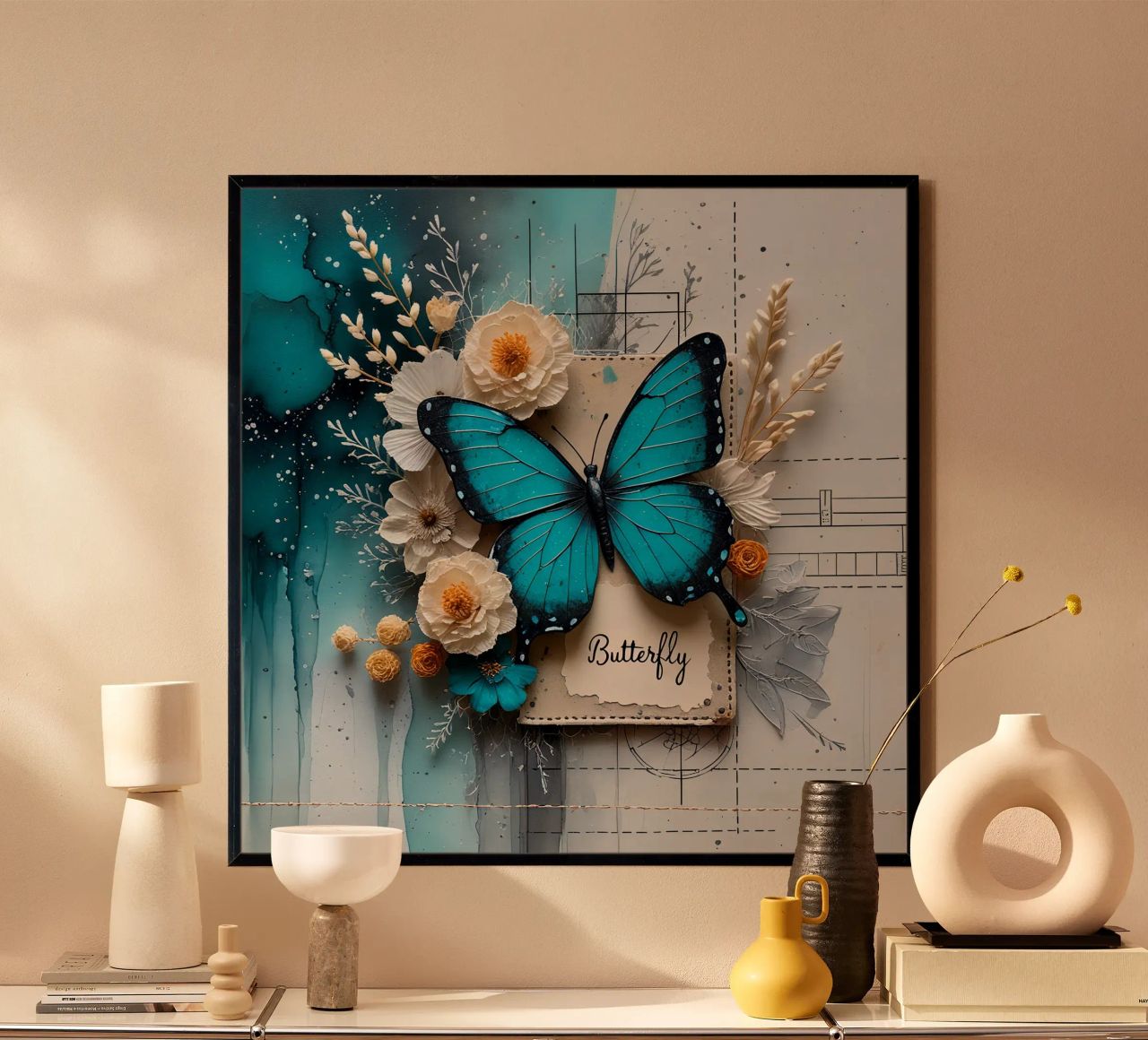 Flower Butterfly Poster von ART IN LIFE