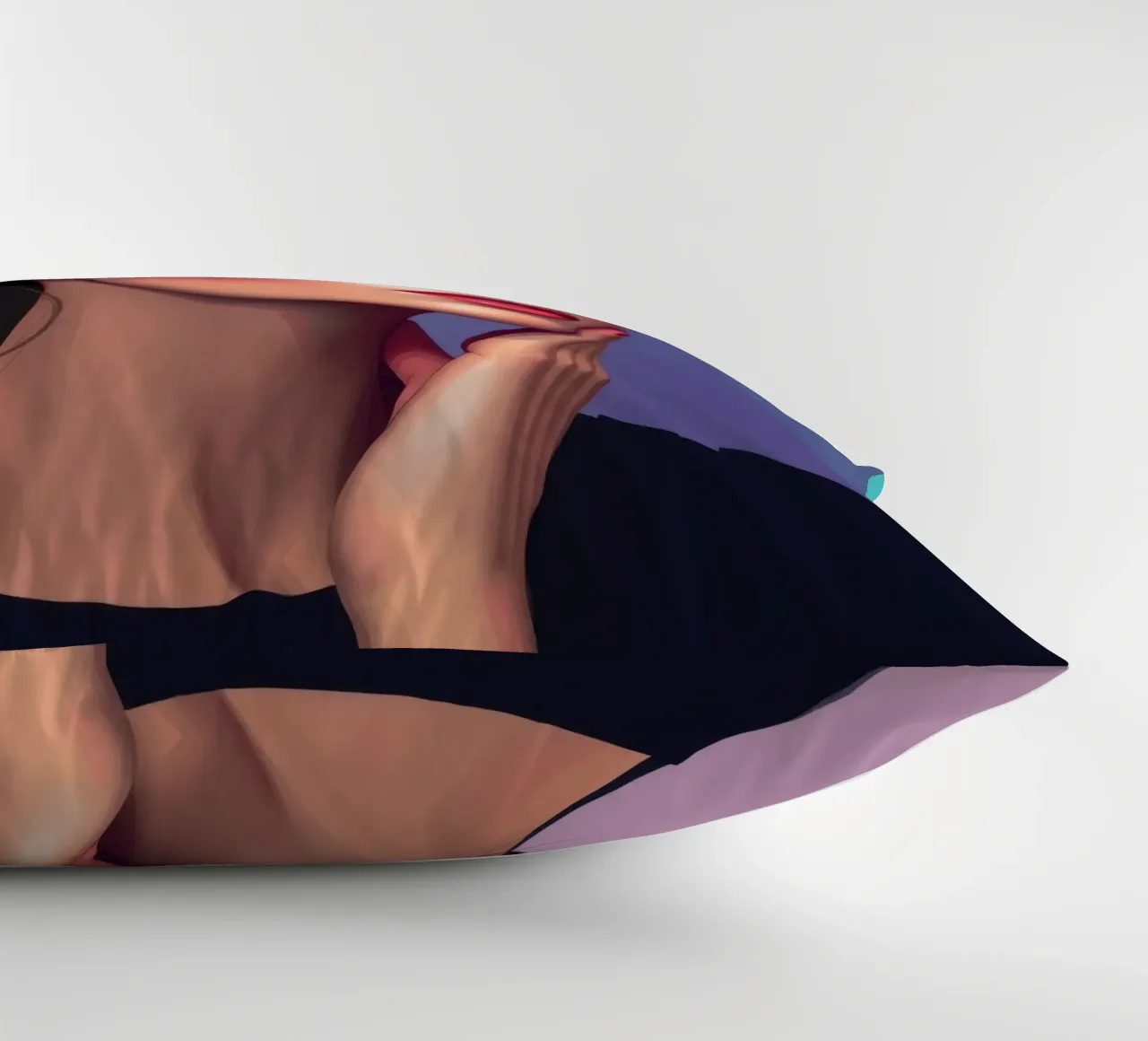 donna che sfoggia colori e un'espressione sicura cuscino da DesignDoodle