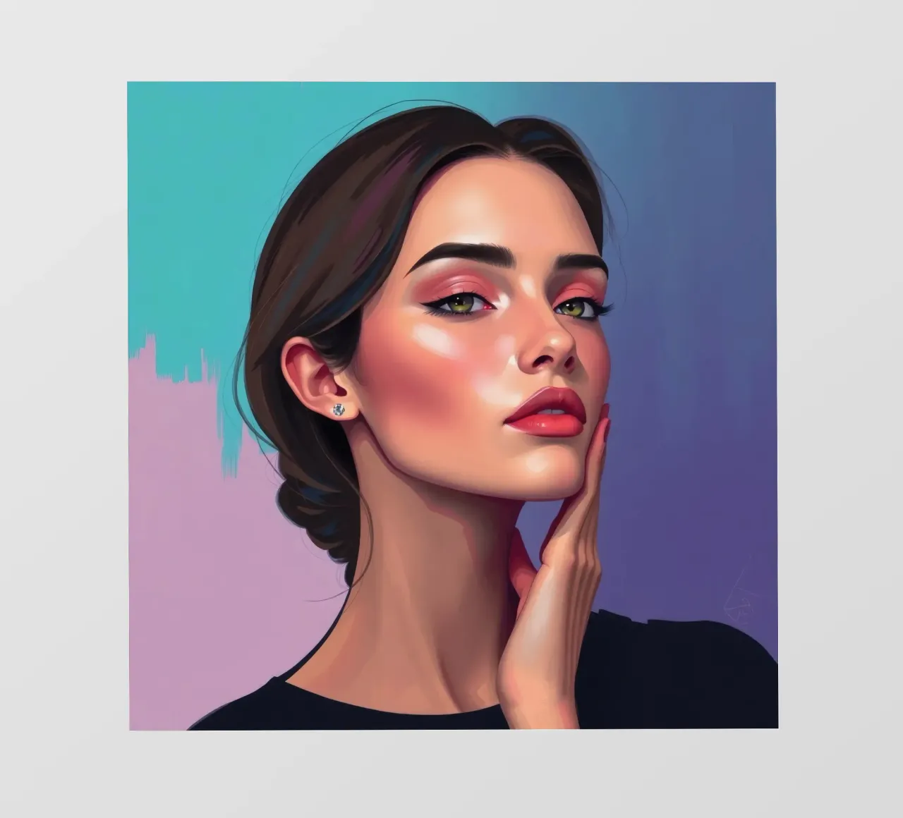 donna che sfoggia colori e un'espressione sicura pellicola backlit da DesignDoodle