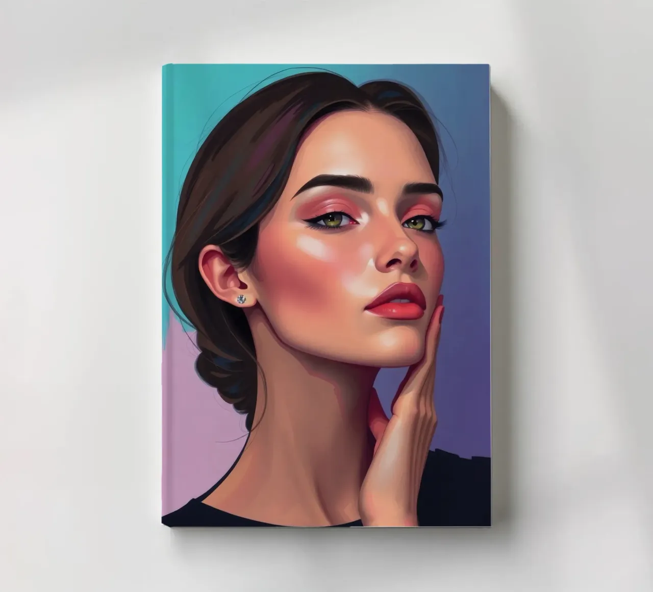 femme mettant en valeur les couleurs et une expression confiante carnet de notes de DesignDoodle